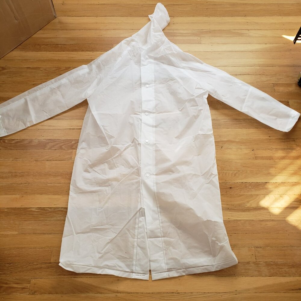 Daiso Packable Clear Rain Jacket Transparent Waterproof Hooded Poncho Large OS